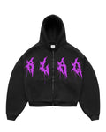 BLAQ : Toxic Glyph Zip Hoodie